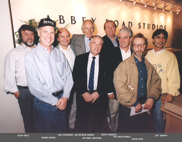 Abbey Road album engineers with George Martin